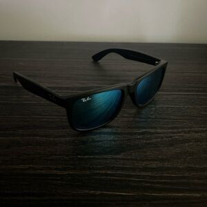 Ray-Ban Black Sunglasses with Blue Lenses